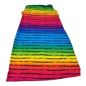 Rouge Collection Rainbow Stripe T-Shirt Dress – Size 1X